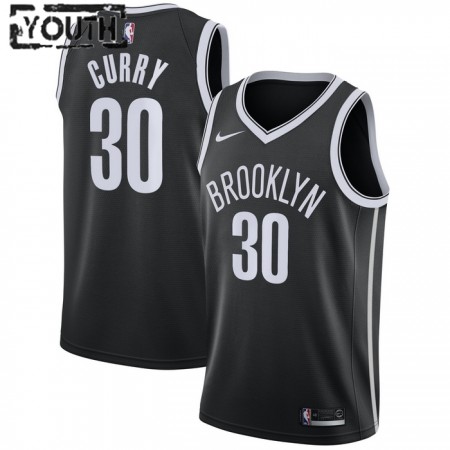 Dječji NBA Dres Brooklyn Nets Seth Curry 30 Nike 2022-23 Icon Edition Crno Swingman